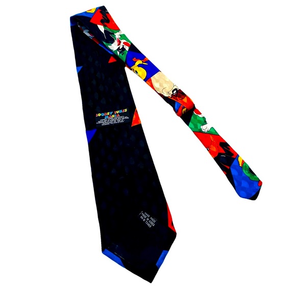 Warner Bros Looney Tunes Silk Tie Taz Bugs Bunny - Picture 3 of 5